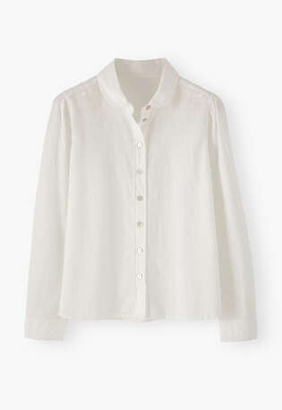 Broderie-Bluse, Wei&szlig;, webstill