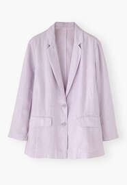 Entspannter Blazer, Zartes Lavendel, webstill