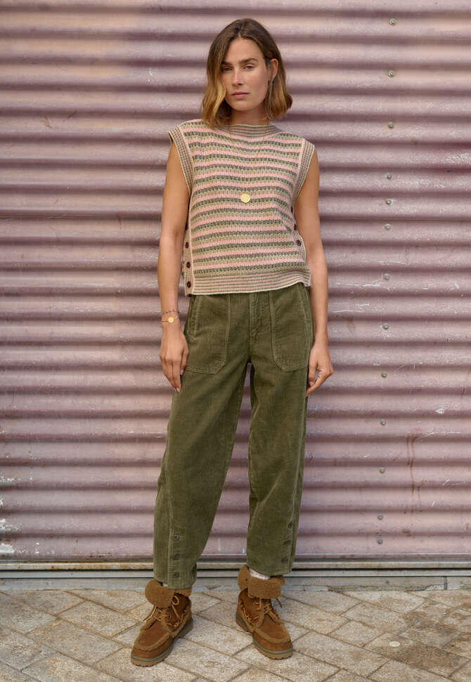 Pullunder, Oliv/Ros&eacute;, completeTheLook