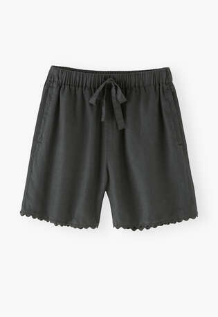 Shorts, Schwarzes Flaschengr&uuml;n, webstill