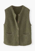 Knitted gilet, Moss, webstill