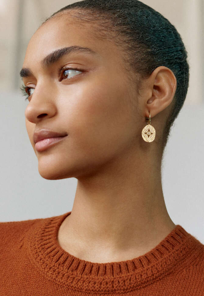 Ohrringe mit Anh&auml;nger, Gold, completeTheLook