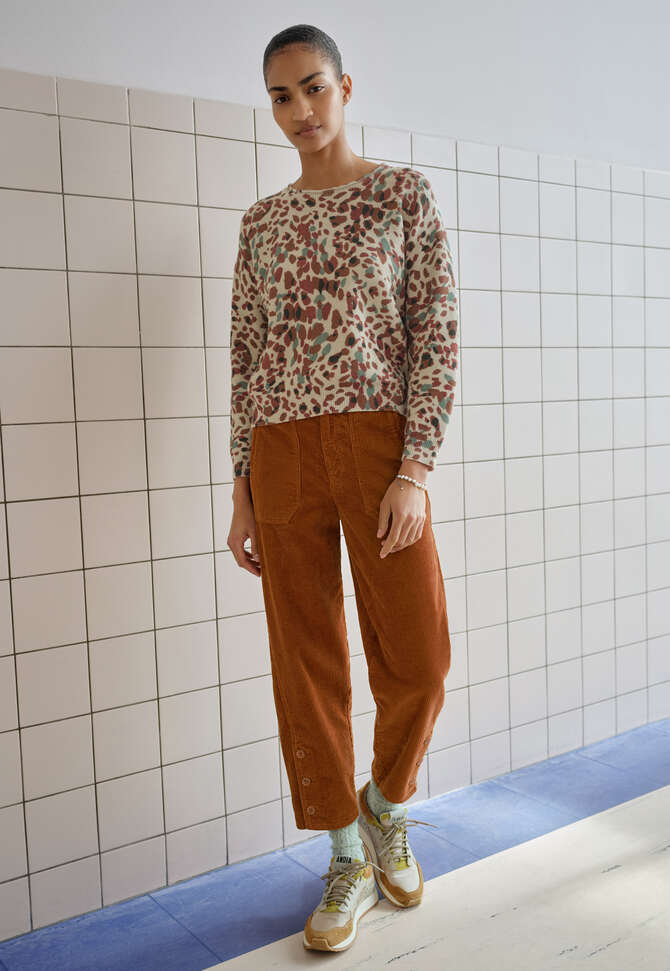 Pullover mit Print, Stein/Umbra, completeTheLook