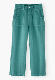 Hose mit Profiltaschen, Jade, webstill