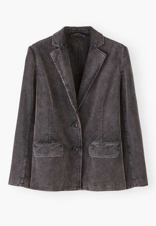 Cord blazer, Charcoal, webstill
