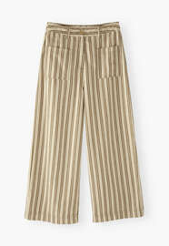 Streifenhose, Khaki/Stein, webstill