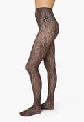 Lace tights, Dark brown, webstill