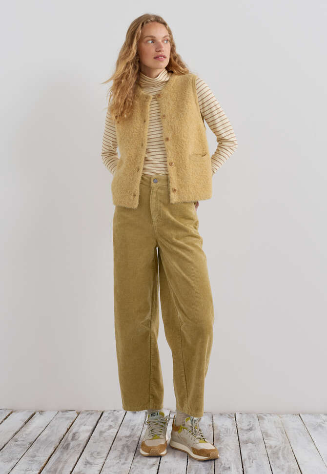 Strickweste, Sandgelb, completeTheLook