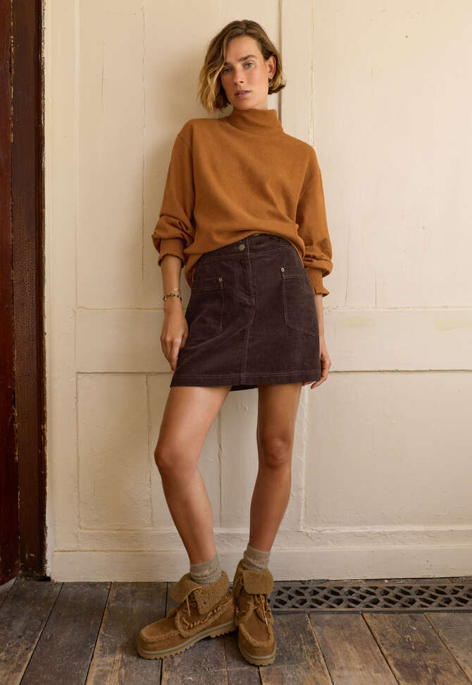 High-neck sweatshirt, Copper, completeTheLook
