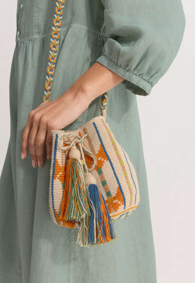 Crossbody-Tasche, Ecru/Orange, completeTheLook
