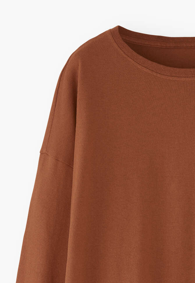 Top mit tief sitzenden Schultern, Kastanie, completeTheLook