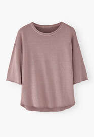 Loopback-T-Shirt, Helles Mauve, webstill