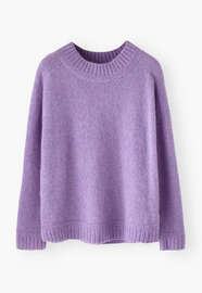 Strickpullover, Flieder, webstill