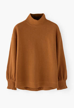 High-neck sweatshirt, Copper, webstill