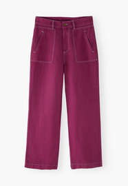 Hose mit Profiltaschen, Magenta-Violett, webstill