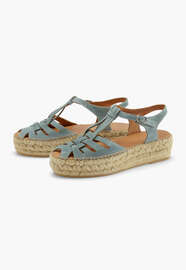 Flatform-Espadrilles, Denim, webstill