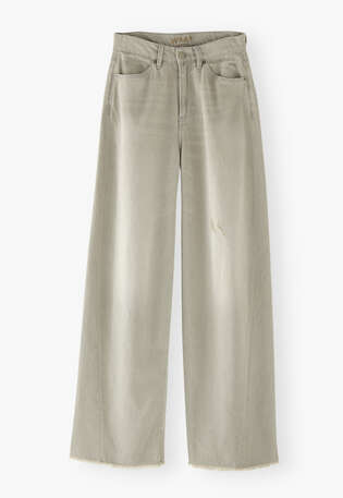 Mid-rise wide-leg jeans, Pale grey, webstill