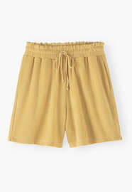Shorts aus Frottee, Zitrone, webstill