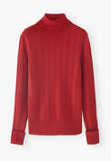 Roll-neck sweater, Red, webstill