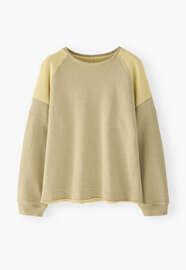 Raglan-Sweatshirt, Buttermilch, webstill