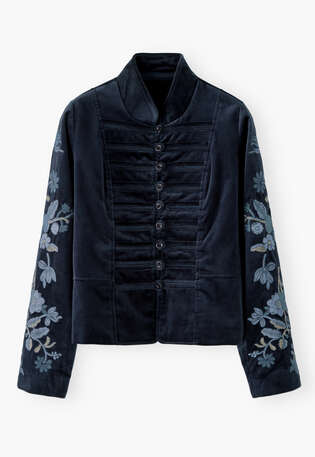 Embroidered jacket, Midnight, webstill