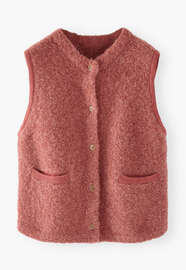 Strickweste, Beere, webstill