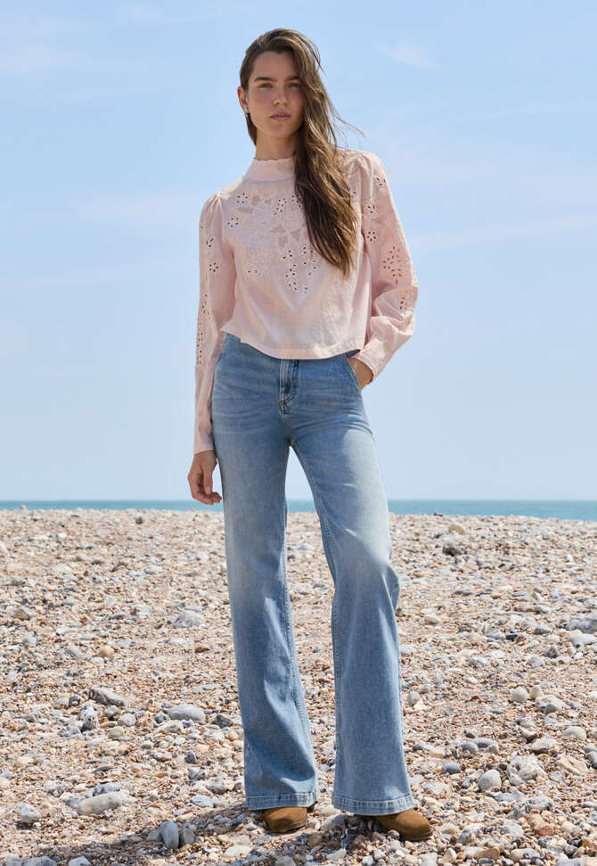 Embroidered blouse, Pastel pink, completeTheLook