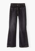 Mixed wash flare jeans, Washed black, webstill