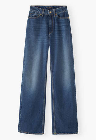 Boyfriend Jeans, Mittlere Waschung, webstill