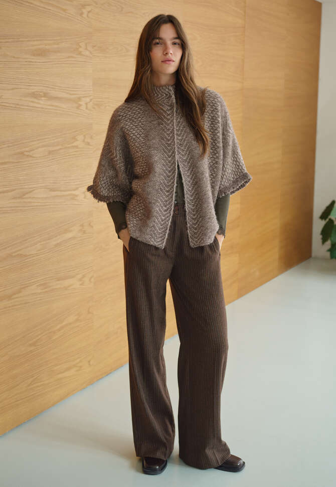Hose mit weitem Bein, Walnuss, completeTheLook