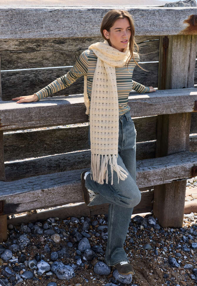 Striped jersey top, Blue stone, completeTheLook