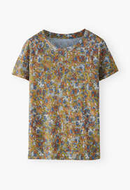 Bedrucktes T-Shirt, Oliv/Orange, webstill