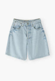 Denim-Shorts, Blasse Waschung, webstill