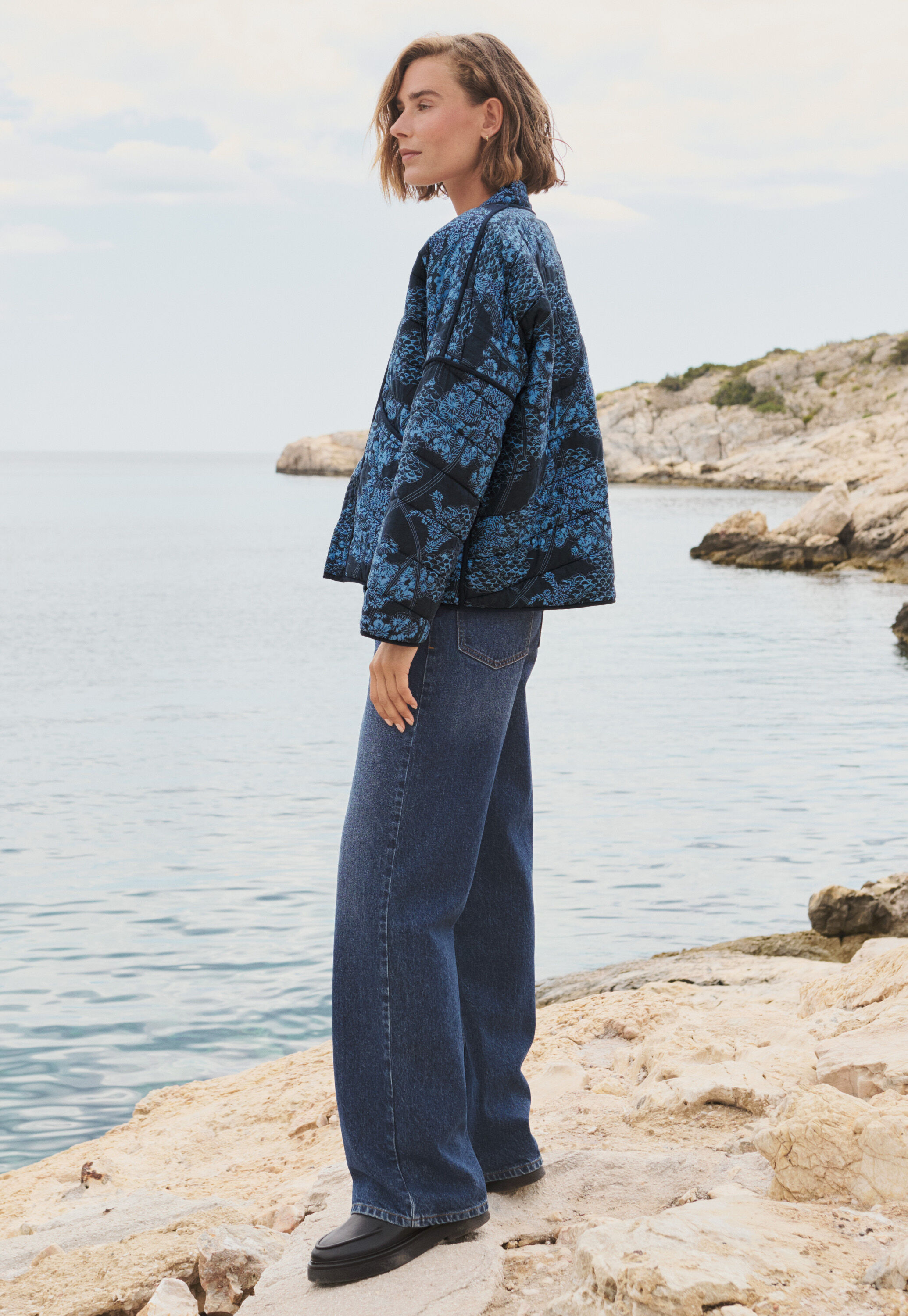 Quilted print jacket