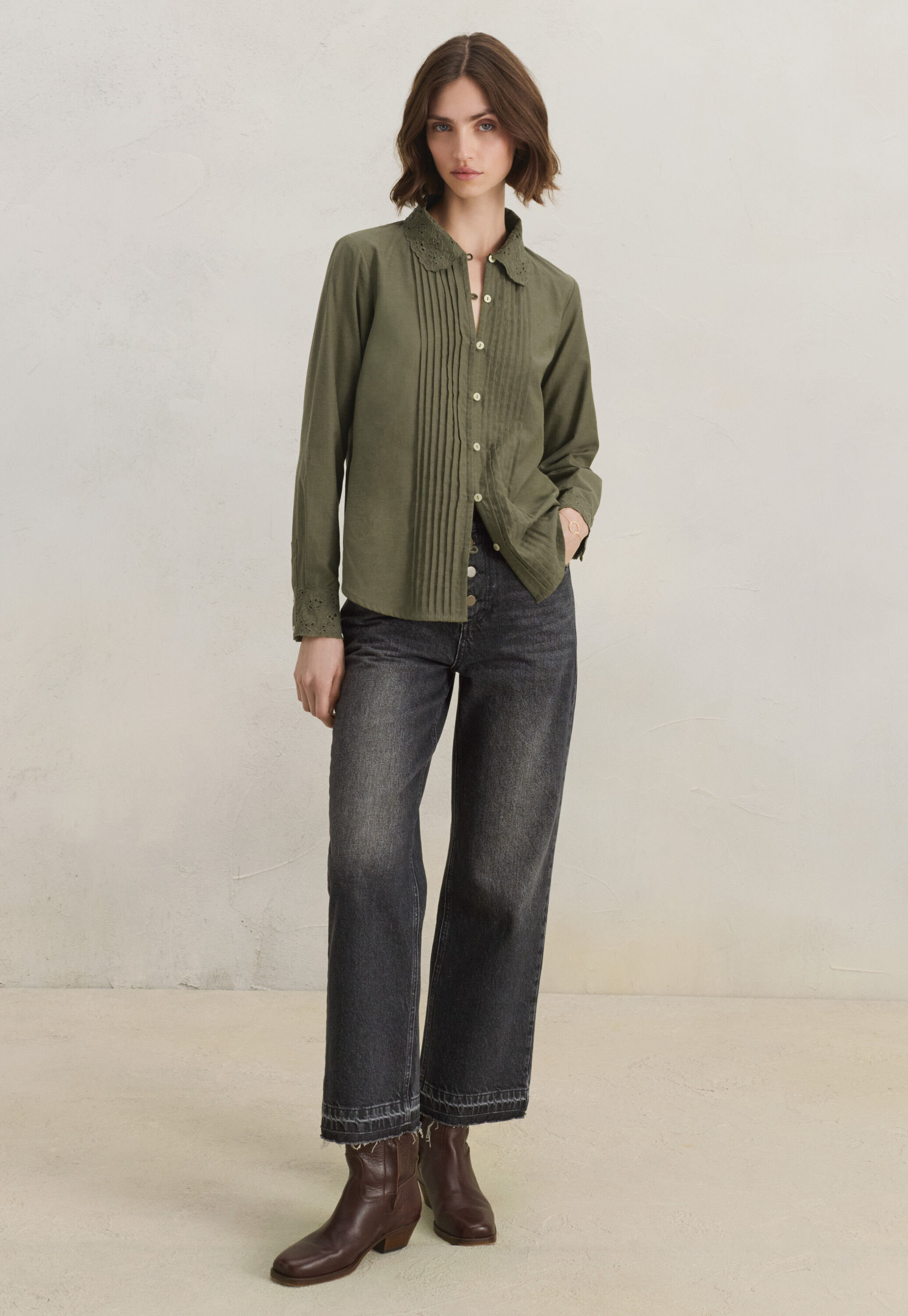 Pleated blouse