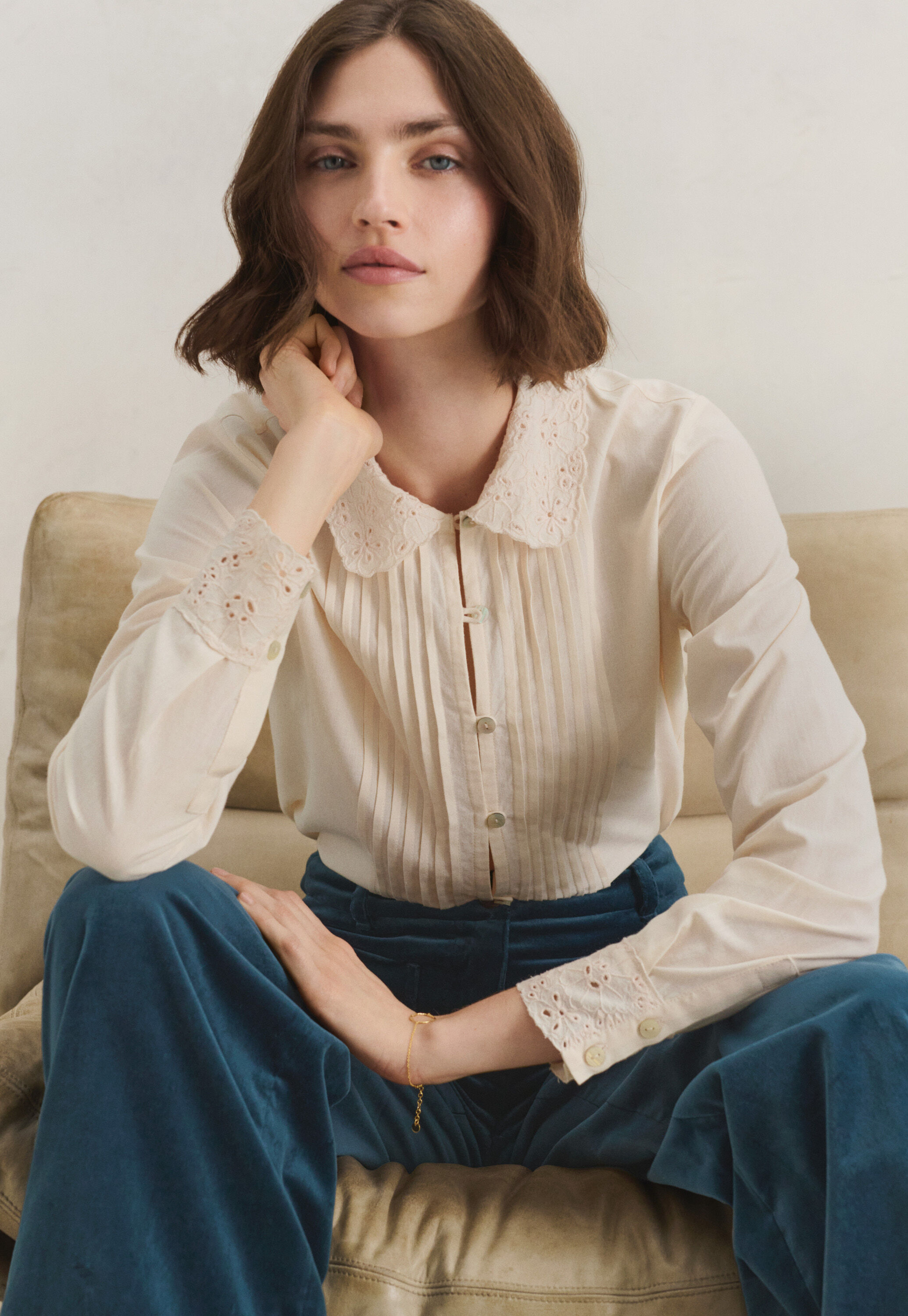 Pleated blouse