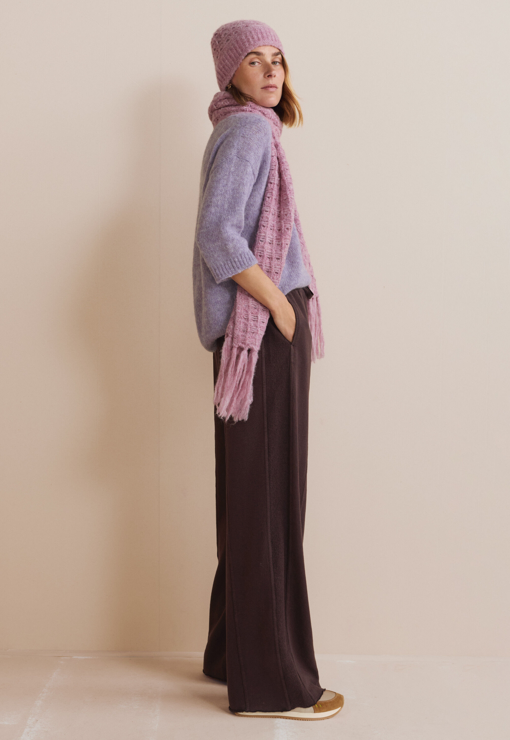 Wide-leg jogger, Espresso, large