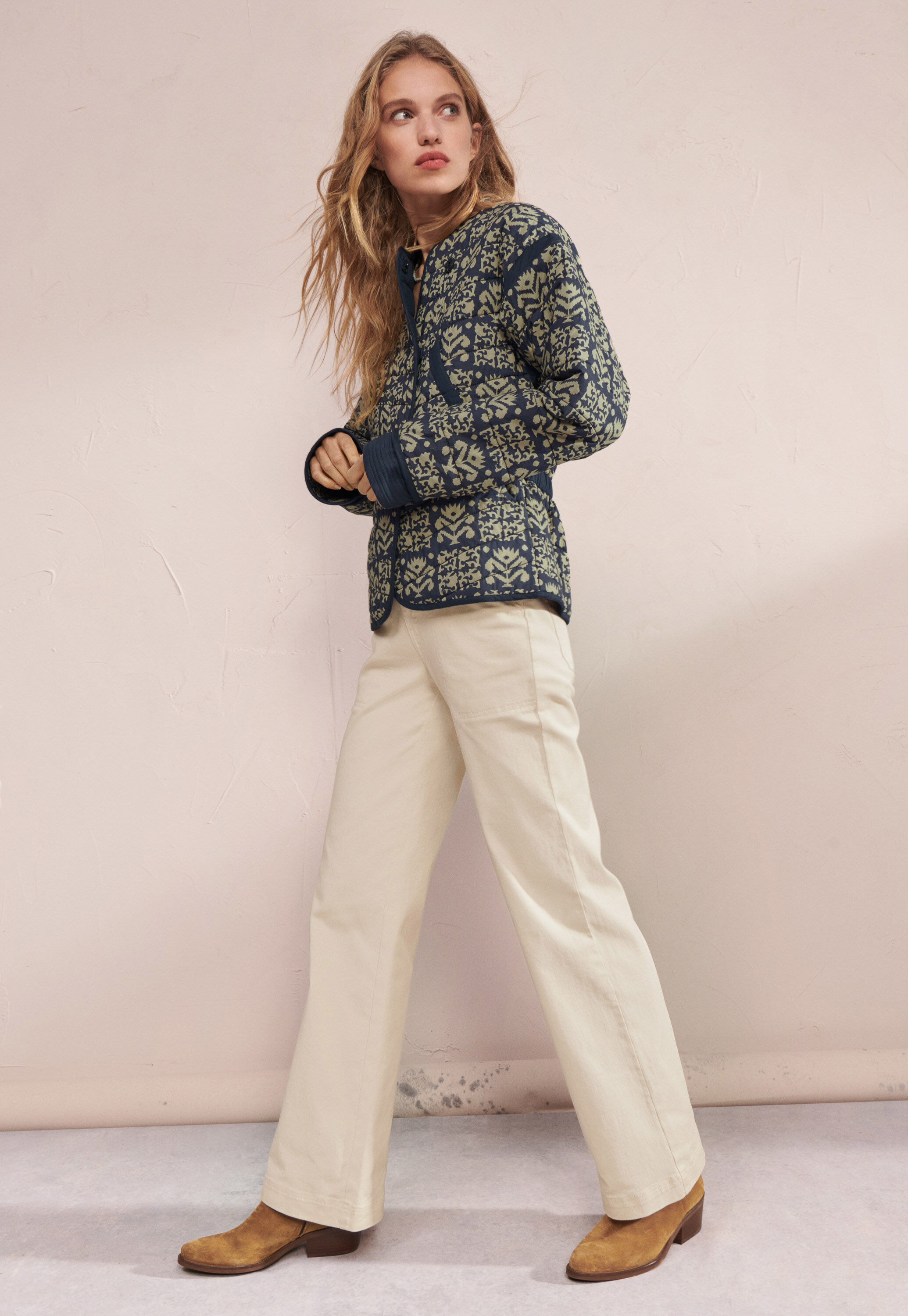 Quilted printed jacket