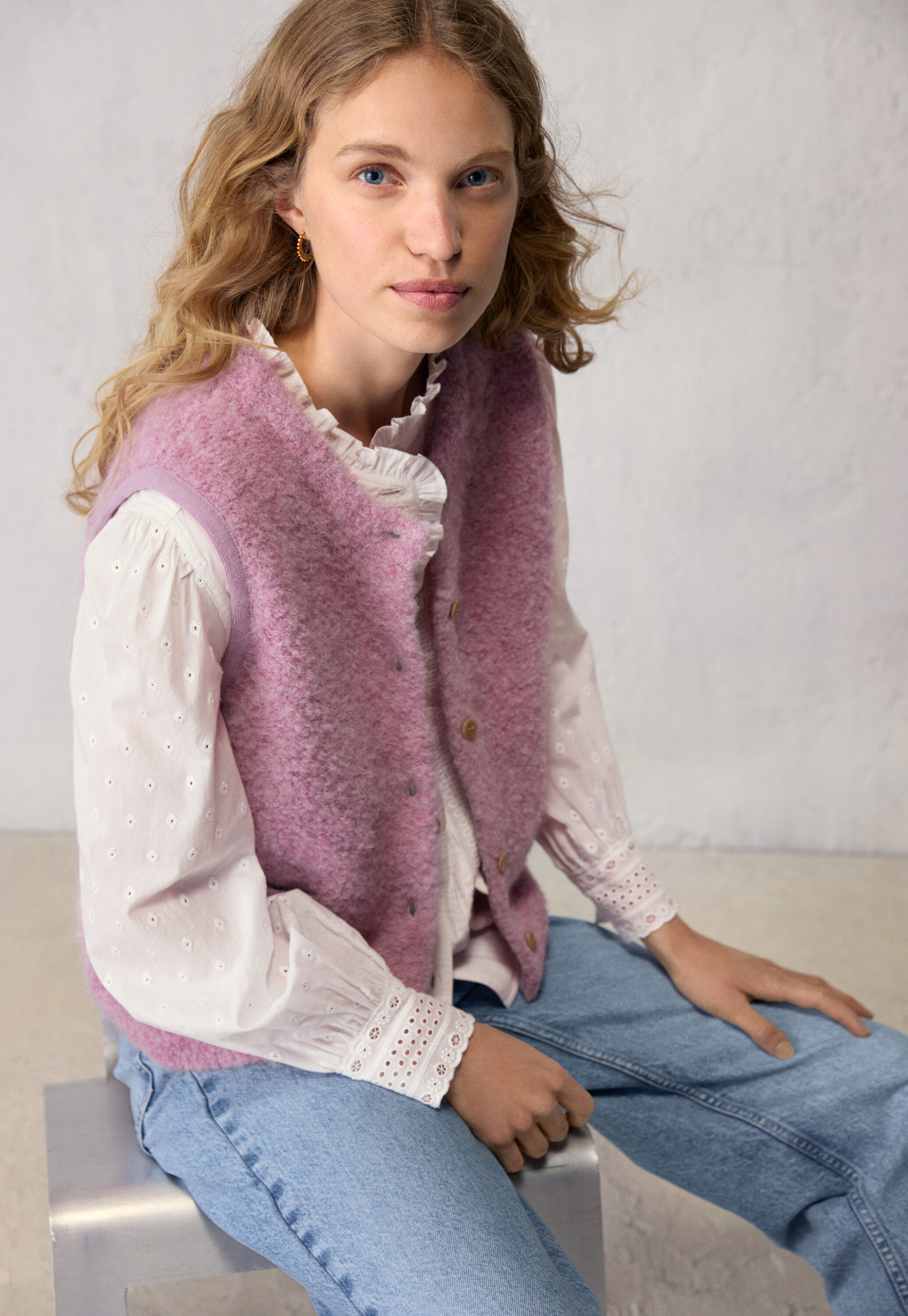 Knitted gilet
