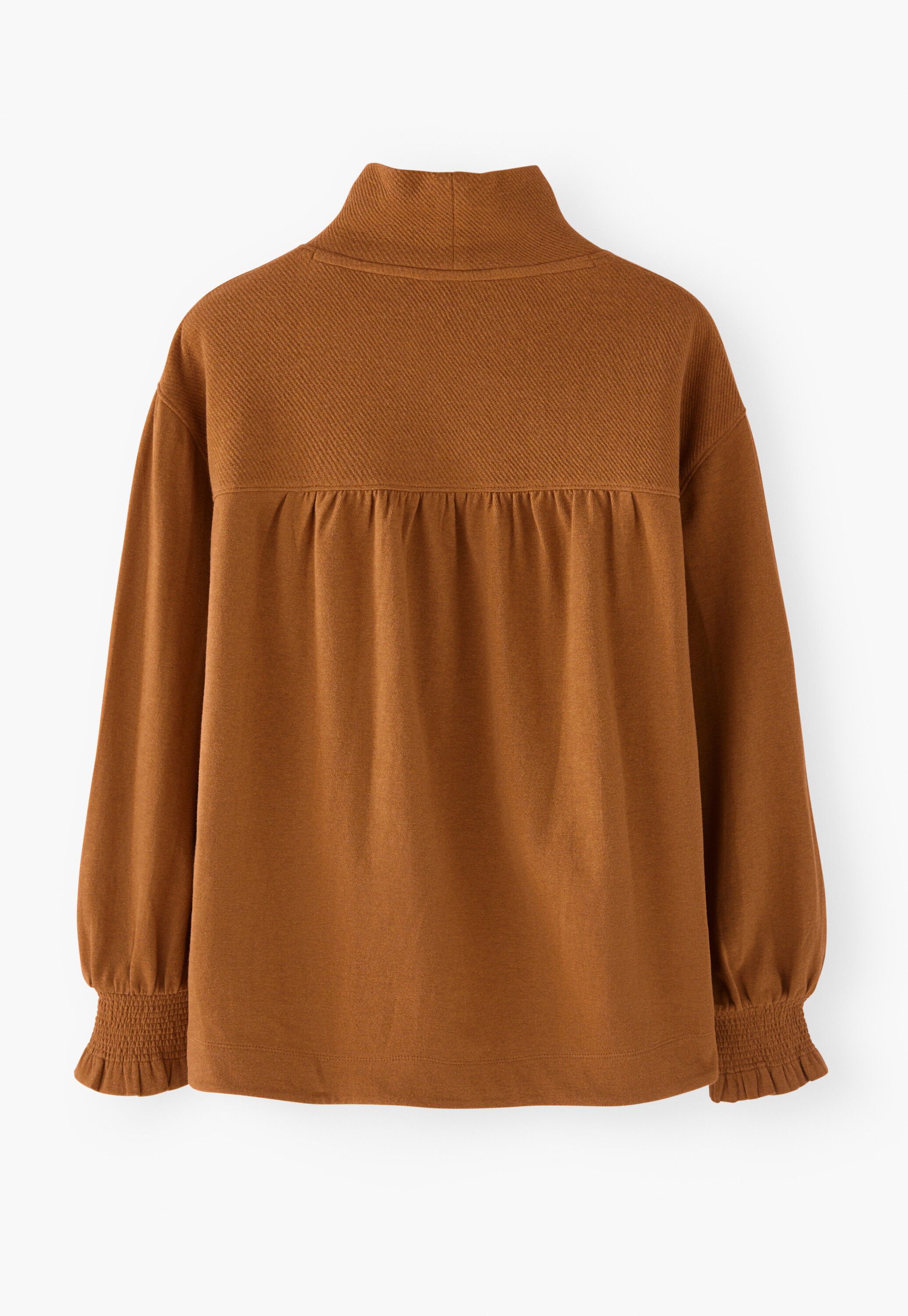 High-neck sweatshirt, Copper, large