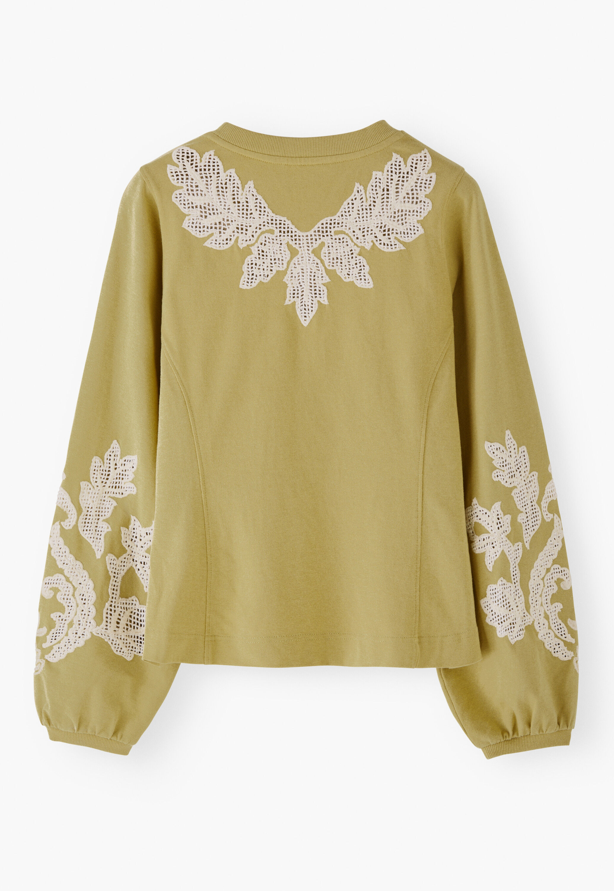 Lace sweatshirt, Lime, large