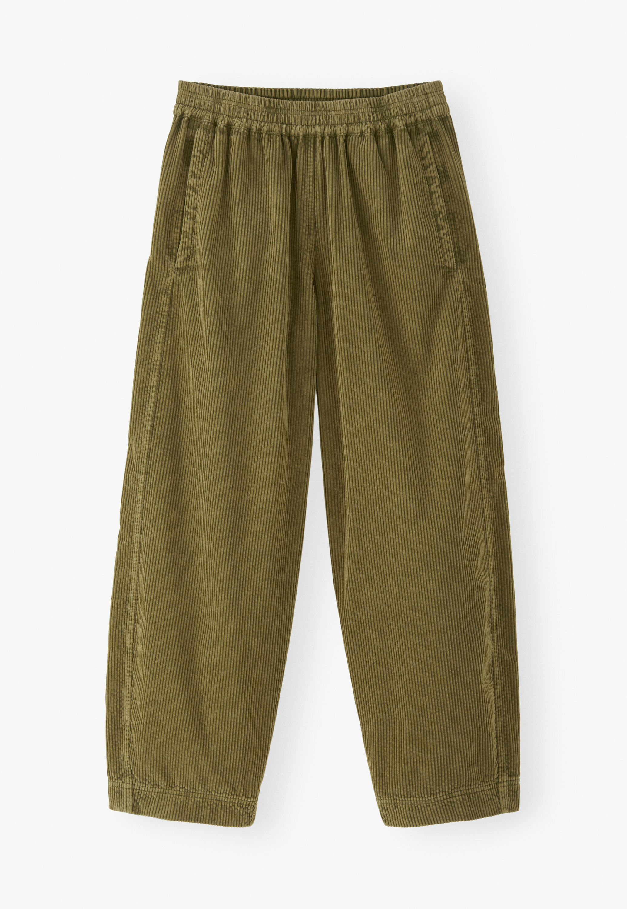 Wide-leg cord trousers